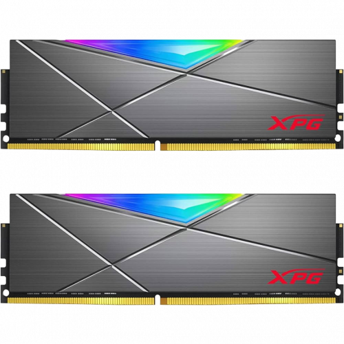 M*c様 XPG DDR4 D50 RGB 32GB (2x16GB) 3200 ذاكرة XPG Spectrix D50 DDR4 32GB (2×16GB) 3200MHz RGB رمادية
